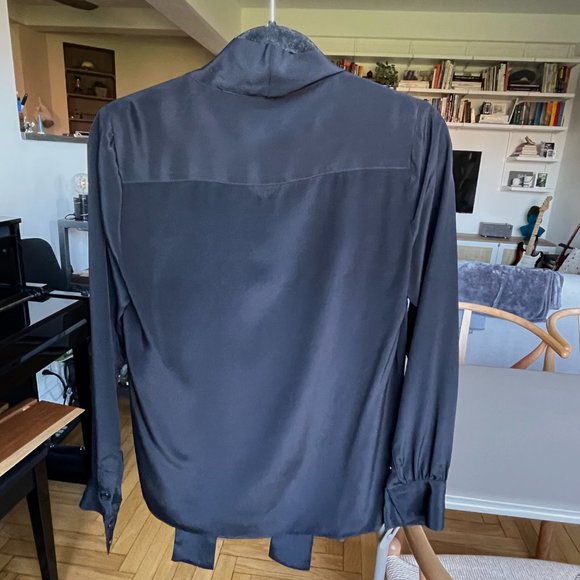 Of Mercer Chrystie Tie Neck Top in Black, Size M (NWT) - Picture 5 of 5